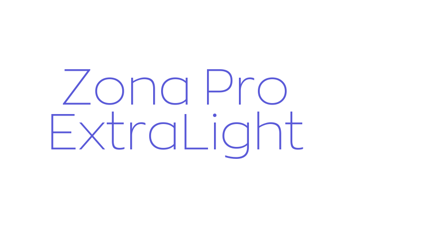 Zona Pro ExtraLight Font