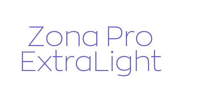 Zona Pro ExtraLight Font Download