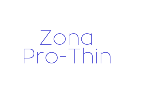 Zona Pro-Thin Font