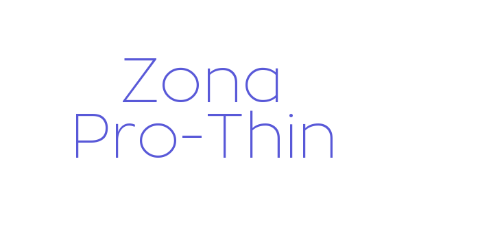 Download Zona Pro-Thin Font