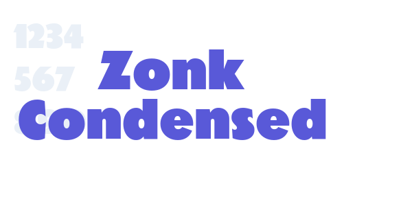 Zonk Condensed font free