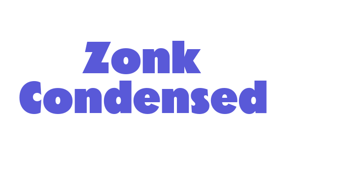 Zonk Condensed Font Download