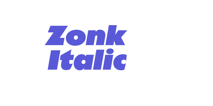 Zonk Italic Font Download