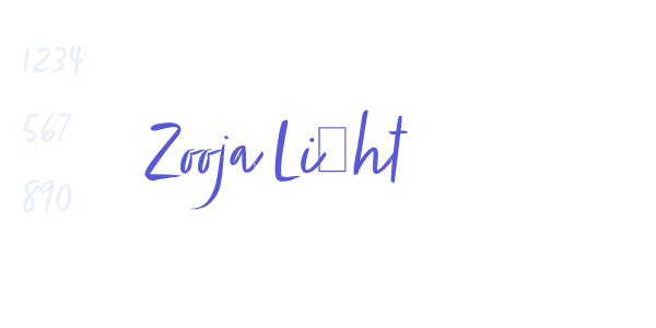 Zooja Light font free