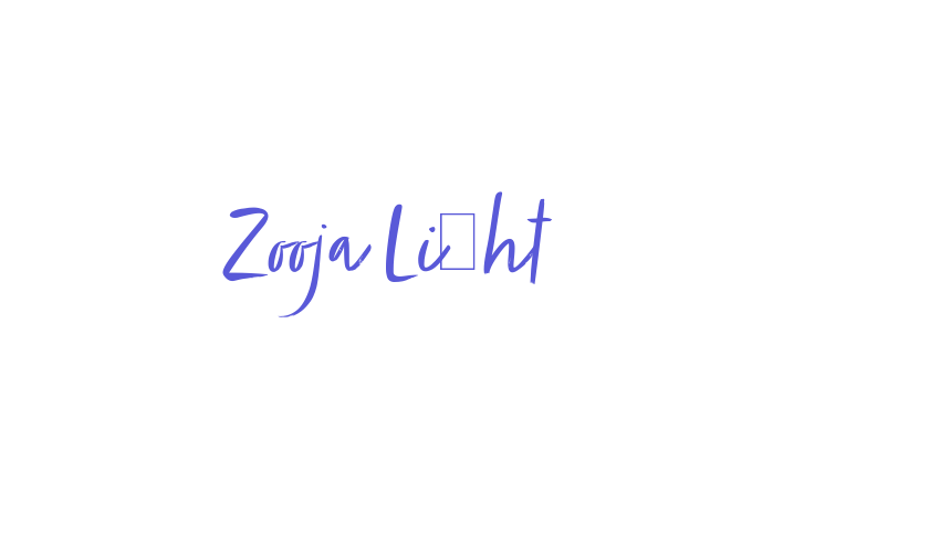 Zooja Light Font