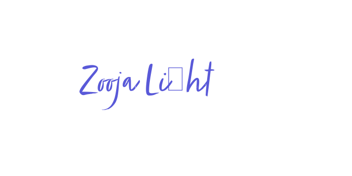 Zooja Light Font Download