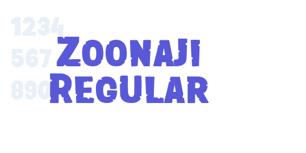 Zoonaji Regular font free