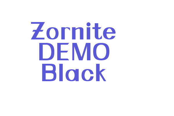 Zornite DEMO Black Font