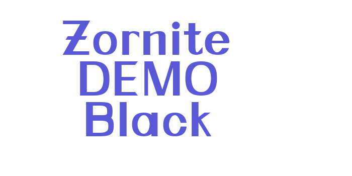 Download Zornite DEMO Black Font