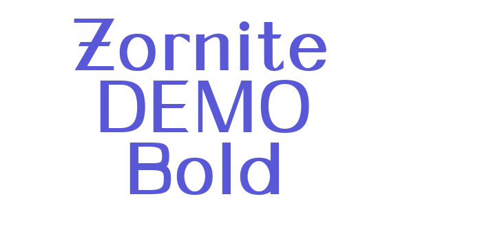 Zornite DEMO Bold Font