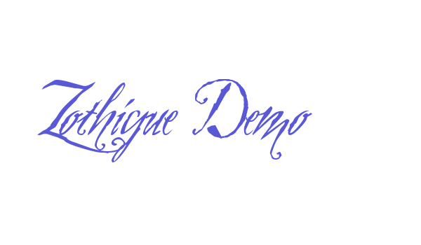 Zothique Demo Font