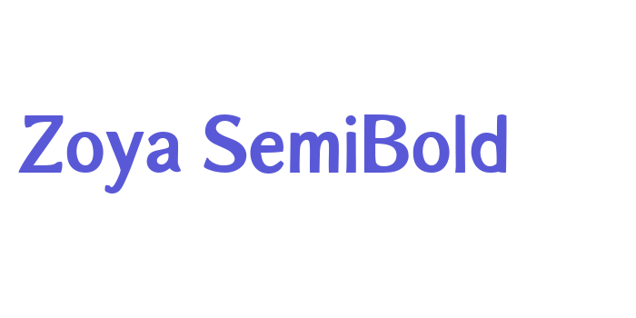 Zoya SemiBold Font Download