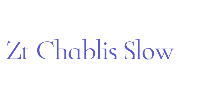 Download Zt Chablis Slow Font