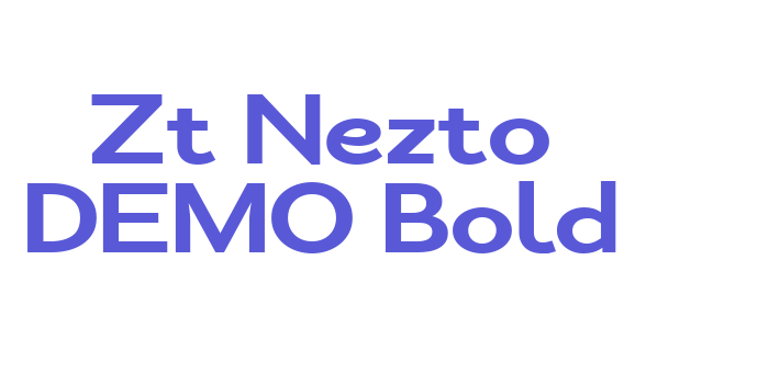 Zt Nezto DEMO Bold Font Download