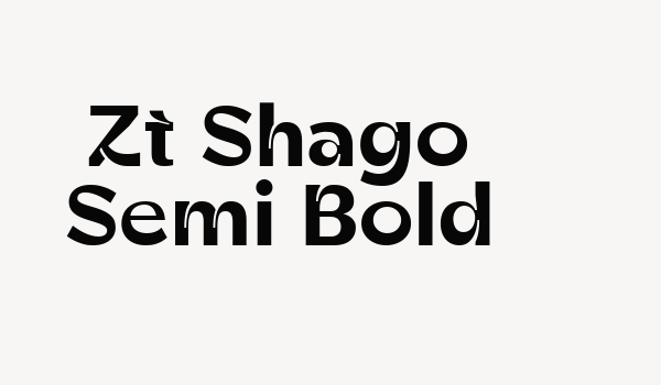 Zt Shago Semi Bold Font