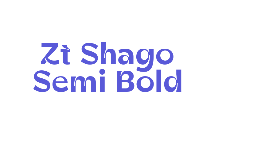 Zt Shago Semi Bold Font