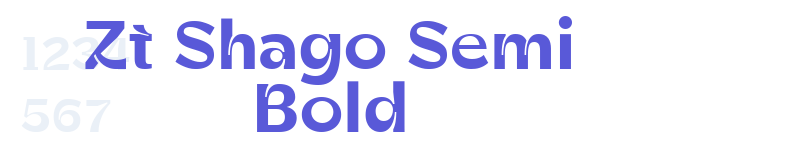 Zt Shago Semi Bold-related font