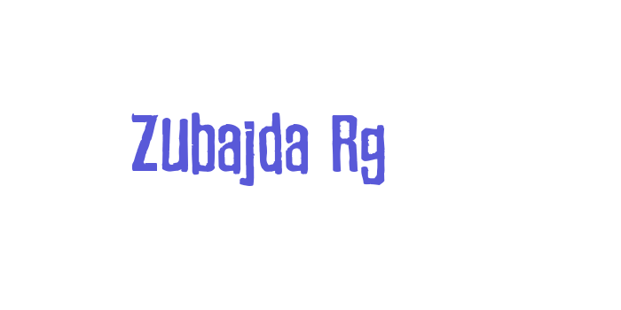 Zubajda Rg Font