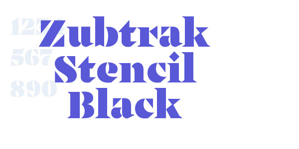 Zubtrak Stencil Black font free