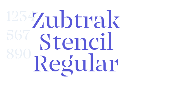 Zubtrak Stencil Regular font free