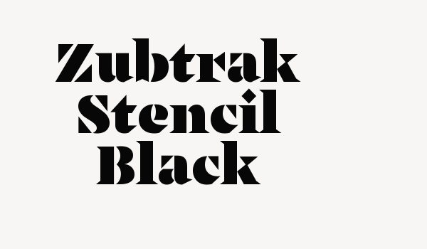 Zubtrak Stencil Black Font