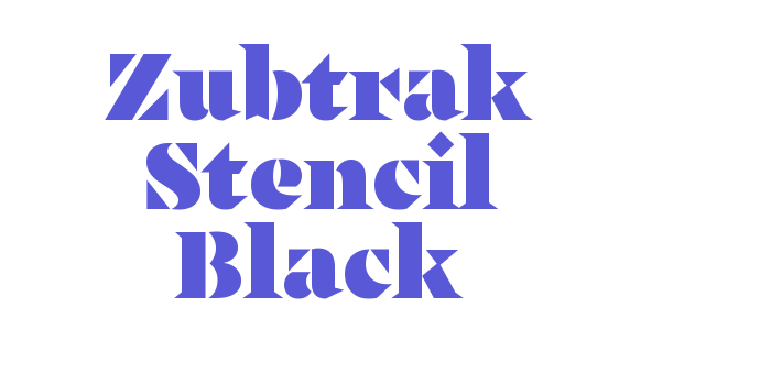 Zubtrak Stencil Black Font Download