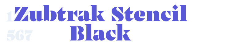 Zubtrak Stencil Black-related font