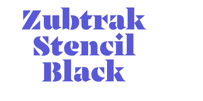 Zubtrak Stencil Black Font