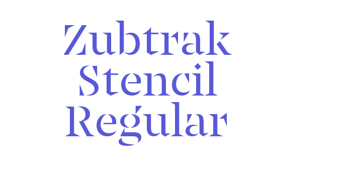 Zubtrak Stencil Regular Font Download