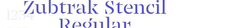 Zubtrak Stencil Regular-font