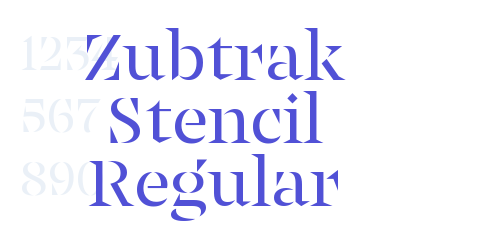 Zubtrak Stencil Regular-font-download
