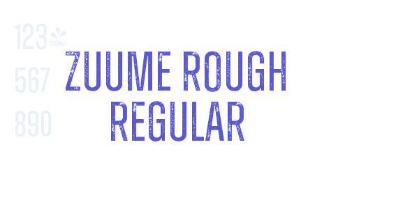 Zuume Rough Regular font