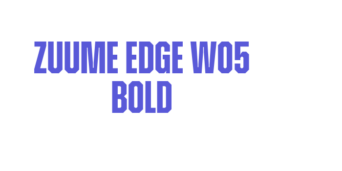 Zuume Edge W05 Bold Font Download