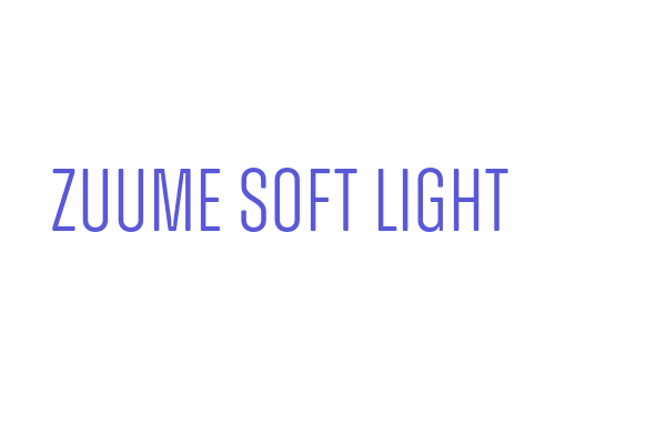 Zuume Soft Light Font