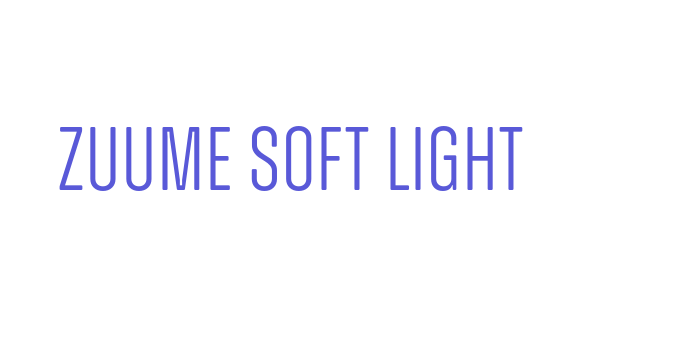 Zuume Soft Light Font Download