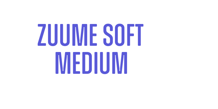 Zuume Soft Medium Font