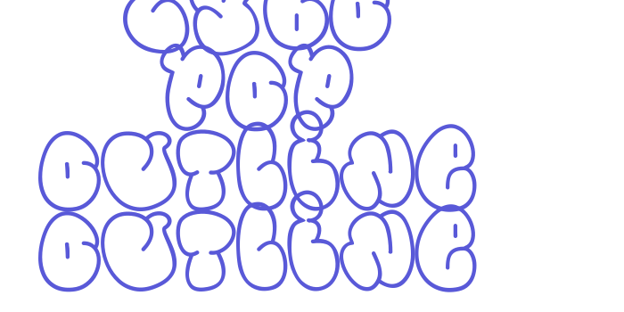 Zybo Pop Outline Outline Font