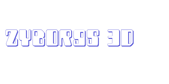 Zyborgs 3D Font Download