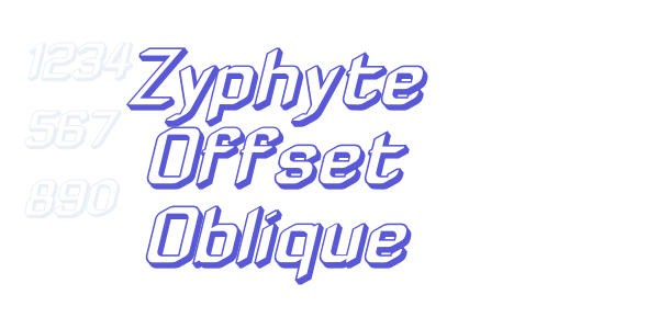 Zyphyte Offset Oblique font free