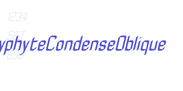 ZyphyteCondenseOblique font free