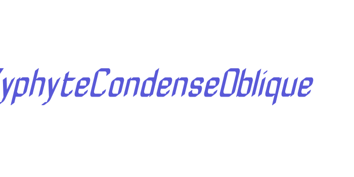 ZyphyteCondenseOblique Font Download