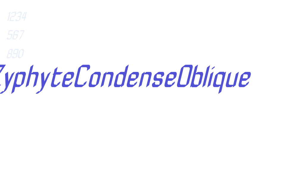 ZyphyteCondenseOblique-font-download