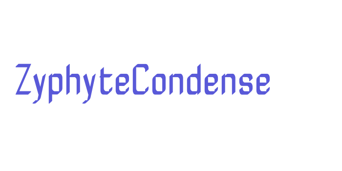 ZyphyteCondense Font