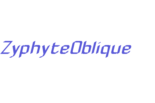 ZyphyteOblique Font