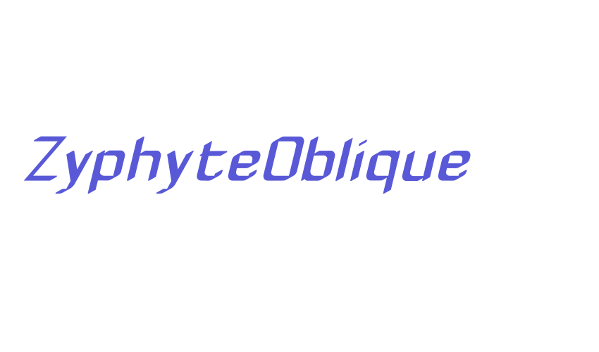 ZyphyteOblique Font