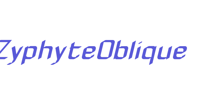 ZyphyteOblique Font