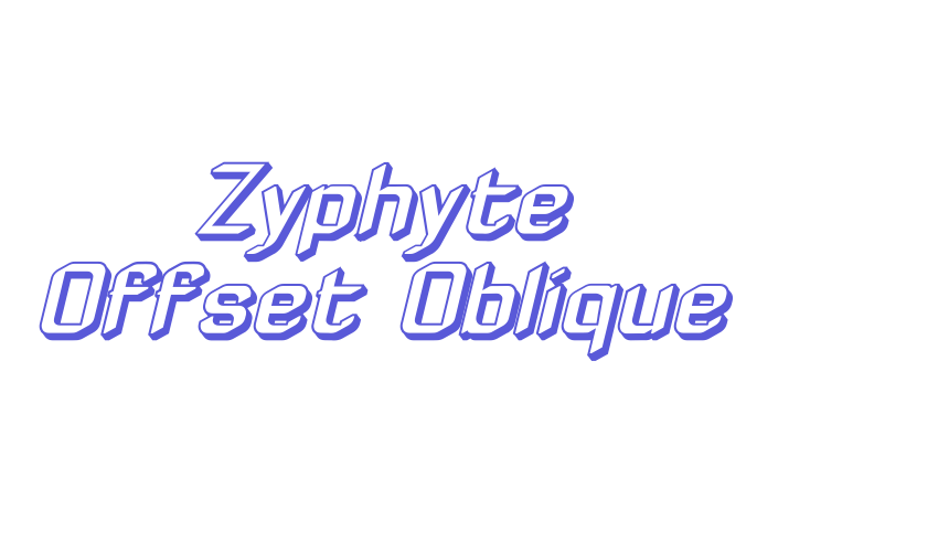 Zyphyte Offset Oblique Font