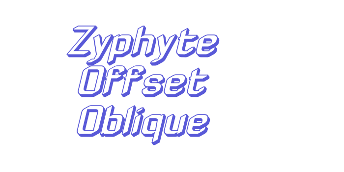 Zyphyte Offset Oblique Font Download