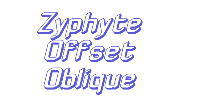 Zyphyte Offset Oblique Font