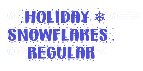 _Holiday * Snowflakes_ Regular-font-download